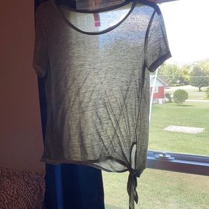 Green top with side tie